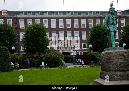 Statue of Eduard Grieg in Bergen, Norway Stock Photo