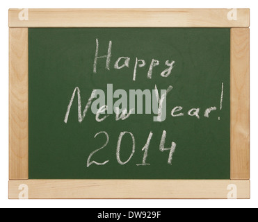 "Happy New Year" written on blackboard Stock Photo
