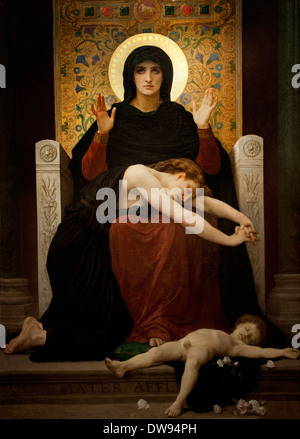 Consoler Virgin - Virgin consoling 1877  William Adolphe Bouguereau (1825-1905)  France French Stock Photo