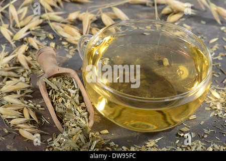 Oat straw tea Stock Photo