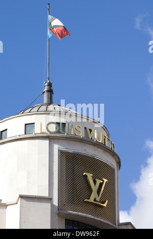 Louis Vuitton Shop front in Paris France Stock Photo