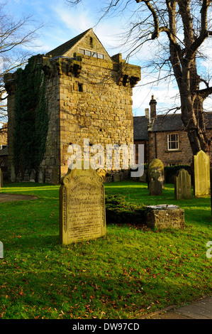 Northumberland; Corbridge; Vicar's Pele Tower Stock Photo - Alamy