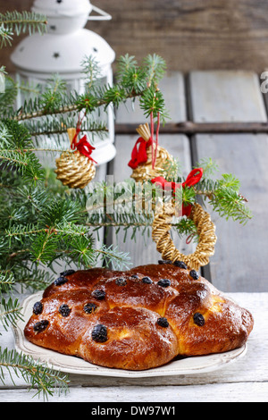 Traditional christmas bread served commonly in many