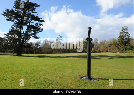 Auguste Rodin, Walking Man, on a Column Bronze Sculpture Stock Photo