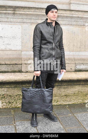 Guido Werth arriving at the Chalayan runway show during Paris Fashion ...