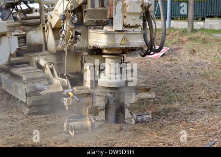 Drilling equipment for geotechnical engineering purpose. Stock Photo