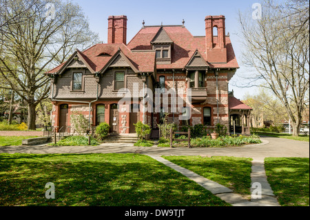 Harriet Beecher Stowe House and Center Hartford Connecticut Stock Photo