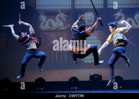 Berlin, Germany. Marth 04th, 2014. Photo call - Rasta Thomas' Romeo And Juliet - from the 04.03 to the 09.03.2014 is to be seen the classical rock ballet “ Romeo and Juliet “ by Rasta Thomas and Adrienne Canterna, already known by her production „ rock The Clenching “, in the admiral's palace in Berlin. Credit:  Reynaldo Chaib Paganelli/Alamy Live News Stock Photo