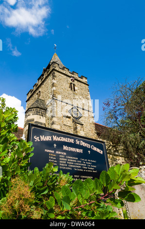 St Mary Magdalene & St Denys Church in Midhurst, West Sussex, England Stock Photo