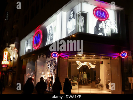 Branch of C&A fashion stores in Gran Via, Madrid, Spain Stock Photo