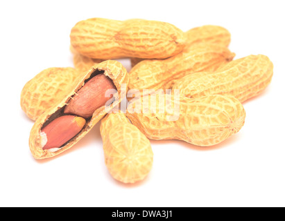 peanuts isolated on white background Stock Photo