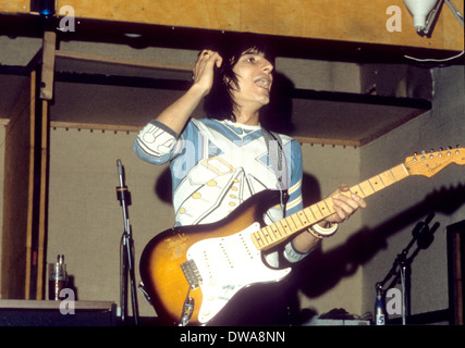 THE FACES UK rock group with Ronnie Wood in 1974. Photo Van Houten Stock Photo