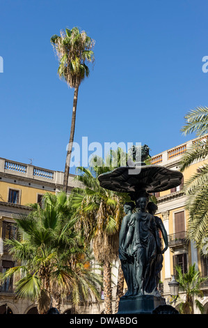 Placa Reial, Barri Gotic, Barcelona Stock Photo