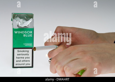 windsor cigarettes Windsor Blue Cigarettes Stock Photo