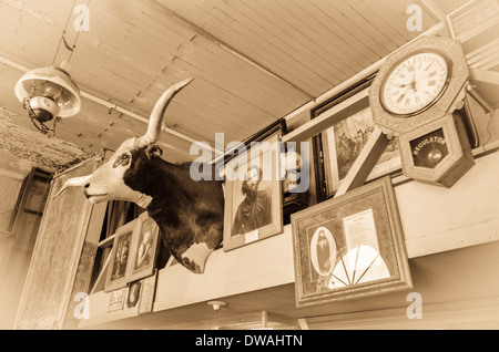 Interior of the Bird Cage Theater, Tombstone, Arizona USA Stock Photo