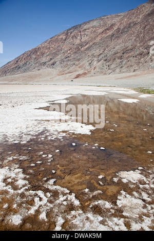area called badlands lowest point in usa -salt pans Stock Photo