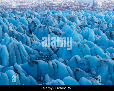 Aerial photo of the Knik Glacier, Chugach Mountains, Alaska Stock Photo