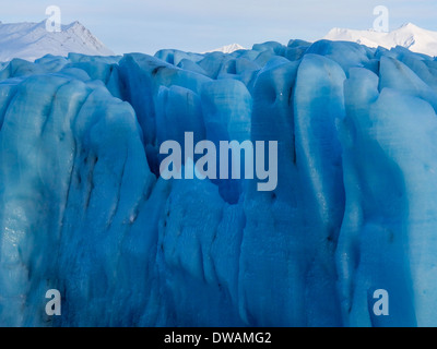 Blue ice on the Knik Glacier, Chugach Mountains, Alaska Stock Photo