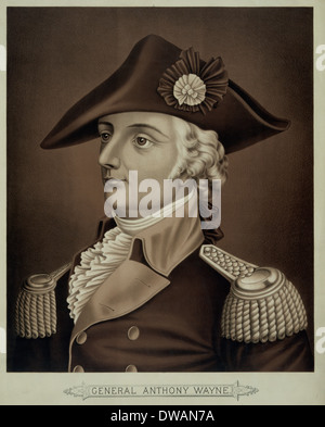 General Anthony Wayne (1 January 1745 – 15 December 1796) was a United States Army officer and statesman Stock Photo