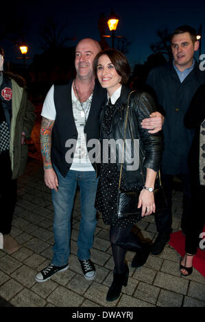 Brynmawr, Baenau Gwent, Wales, UK. 4th March 2014. Vicky McClure poses for photos with fans, friends and spectators. Merthyr Tydfil’s very own Jonny Owen premieres his latest film SVENGALI, co-starring Vicky McClure, which was shot on location in the Welsh mining valleys. The premiere is held at the oldest independent cinema in Wales – The Market Hall Cinema in Brynmawr. Credit:  Graham M. Lawrence/Alamy Live News. Stock Photo