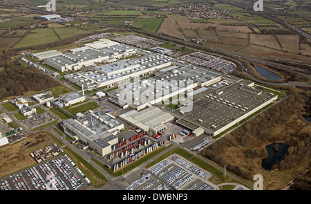 aerial view of the Toyota car factory at Burnaston near Derby, Toyota Motor Manufacturing UK Limited Stock Photo