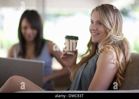 Office workers taking a coffee break Stock Photo