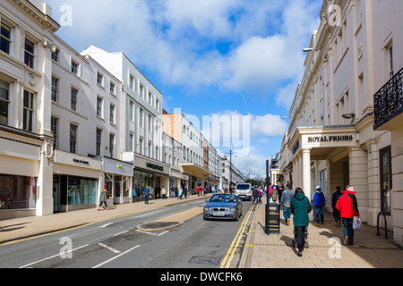 Shops on The Parade in the town centre, Royal Leamington Spa, Warwickshire, England, UK Stock Photo