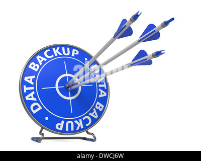 Data Backup Concept - Hit Target. Stock Photo