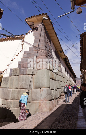 Calle Hatun Rumiyok, Cuzco, Peru, South America Stock Photo