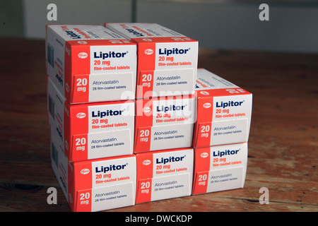 united kingdom boxes of lipitor a prescription medicine Stock Photo