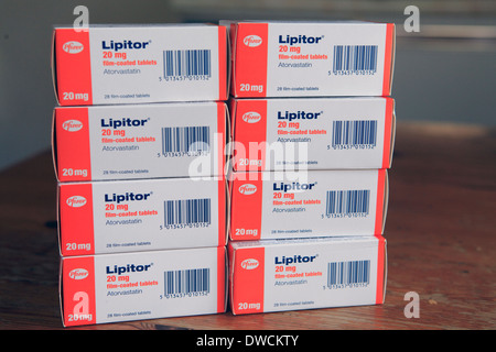 united kingdom boxes of lipitor a prescription medicine Stock Photo