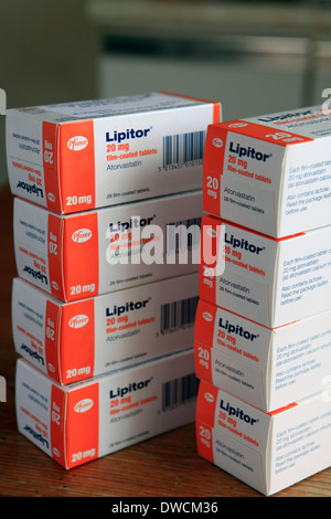 united kingdom boxes of lipitor a prescription medicine Stock Photo