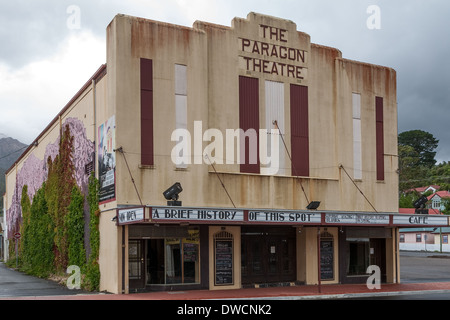 The Paragon Theatre, Art deco, Historic Queenstown, Tasmania, Australia Stock Photo