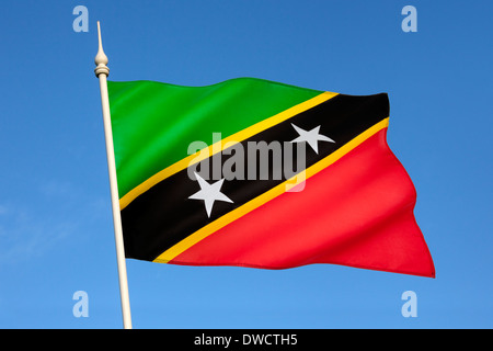 national Flag St Kitts and Nevis eastern Caribbean Stock Photo: 2741574