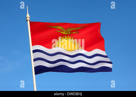 Flag of Kiribati - South Pacific. Stock Photo