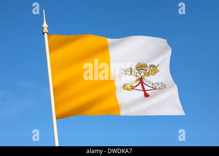 The flag of the Vatican City Stock Photo
