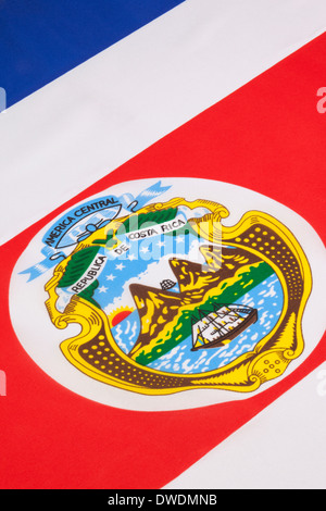 The official flag of the Republic of Costa Rica Stock Photo