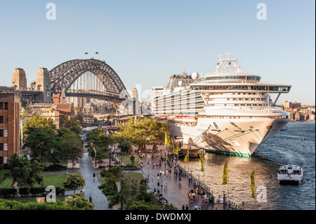 The Diamond Princess docked at the International Terminal Sydney NSW Australia. Stock Photo