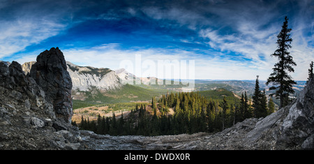 Scenic Hiking views from the Mount John Laurie area of Kananaskis Country in the Alberta Foothills Stock Photo