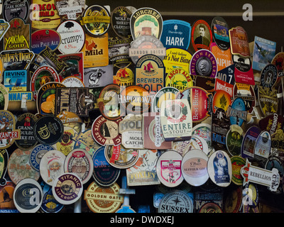 Real Ale Pumpclips, Stock Photo
