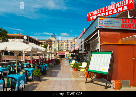 Restaurant, Yumbo Centrum, shopping and entertainment centre, Playa del Ingles, Gran Canaria island, the Canary Islands, Spain Stock Photo