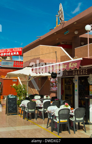 Restaurant, Yumbo Centrum, shopping and entertainment centre, Playa del Ingles, Gran Canaria island, the Canary Islands, Spain, Stock Photo