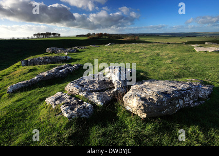 Autumn, Arbor Low Henge Stone Circle, near the village of Monyash, Peak District National Park, Derbyshire, England, UK Stock Photo