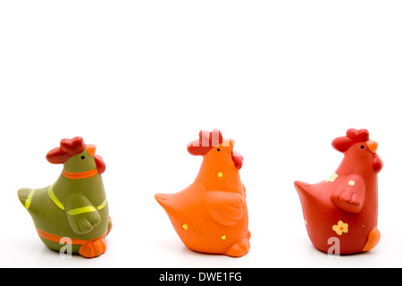 Coloured Easter chicken Stock Photo