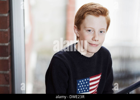 Portrait of confident high school boy Stock Photo