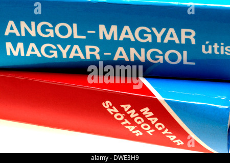 Hungarian-English dictionaries Stock Photo