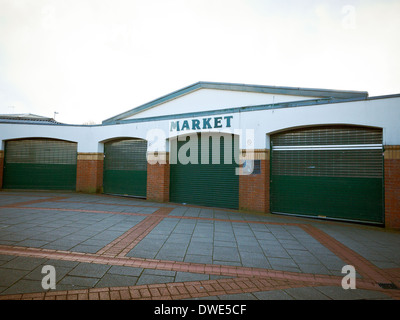 Closed market hall in Northwich Cheshire UK Stock Photo