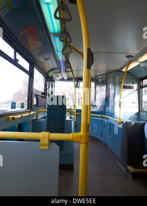 Empty Arriva bus in Cheshire uk Stock Photo