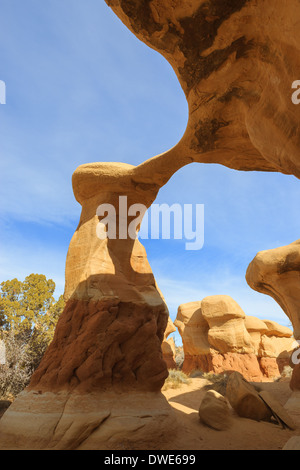 Metate Arch at Devils Garden near Escalante, Utah, United States Stock Photo