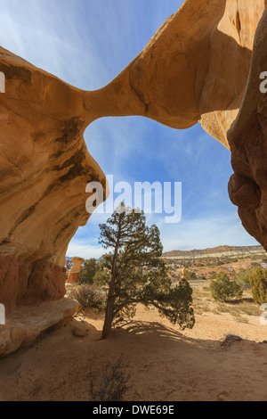 Metate Arch at Devils Garden near Escalante, Utah, United States Stock Photo